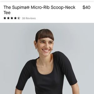 Everlane Pima cotton scoop neck tee